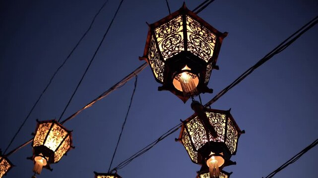 lantern at night