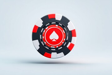 Poker dynamic art NFT dealer button spinning glossy finish plain white backdrop
