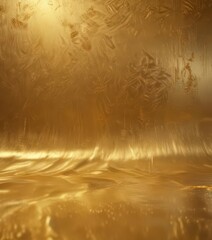 Shimmering gold foil backdrop, light reflects, luxurious texture ,  material,  golden