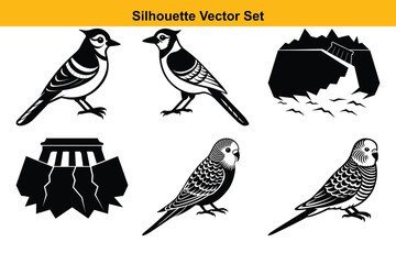 Vector silhouette set high quality design