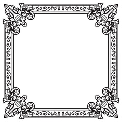 Premium Ornamental Frames Design with Geometric Outline Aesthetic
