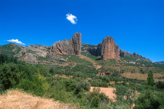 R&eacute;serve naturelle, Los Malos de Riglos, Aragon, Espagne