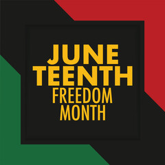 Juneteenth history month celebrate. vector illustration design graphic Black history month. Freedom or Emancipation day. Annual American holiday, Horizontal banner vector illustration.	
