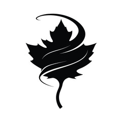 Abstract Swirling Maple Leaf Design.