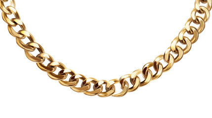 Obraz premium Elegant Gold Chain Line Isolated on Transparent Background with Shiny Metallic Links for Jewelry Design, Fashion Accessories, and Decorative Elements