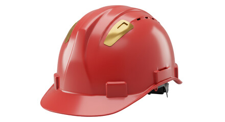 Fototapeta premium Isolated Red Hard Hat Construction Worker Safety