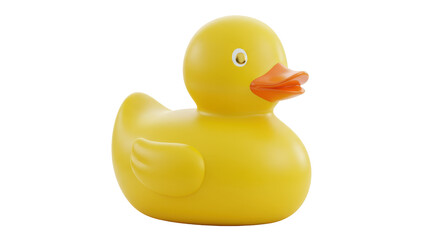 Isolated Classic Yellow Rubber Duck Toy