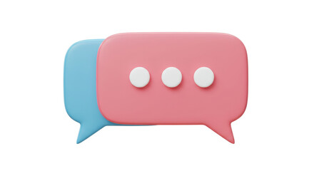Isolated Colorful 3D Speech Bubbles Communication
