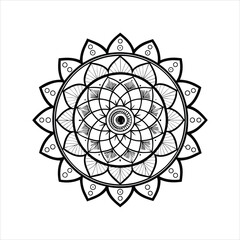Abstract ornamental floral round mandala pattern design vector