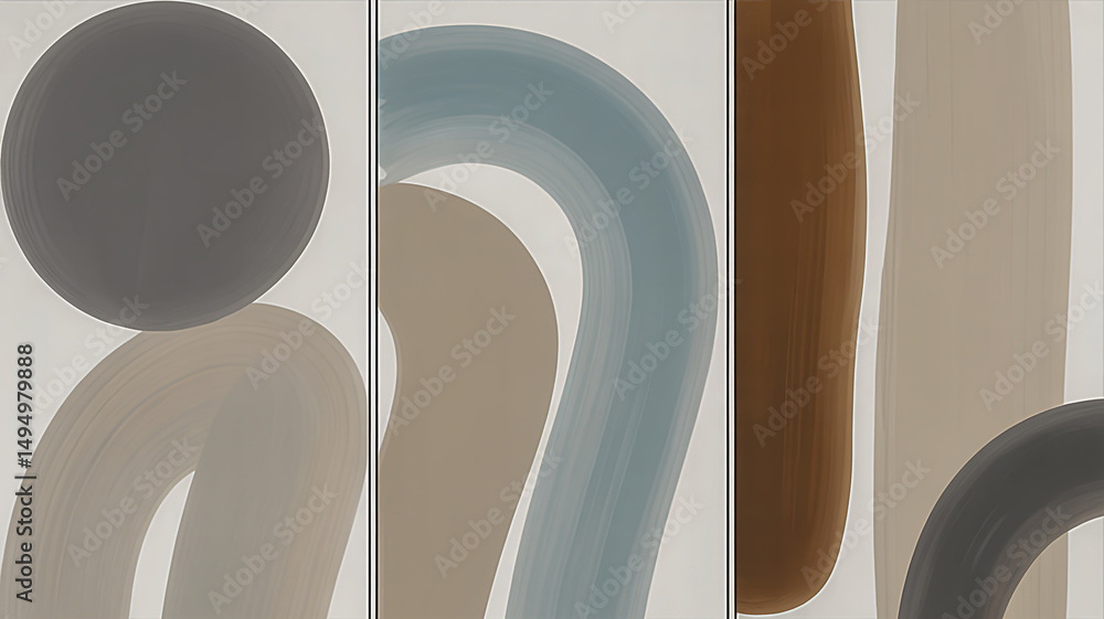 Poster minimal design templates with abstract shapes and textured backgrounds