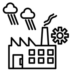 Fototapeta premium Factory Vector Icon