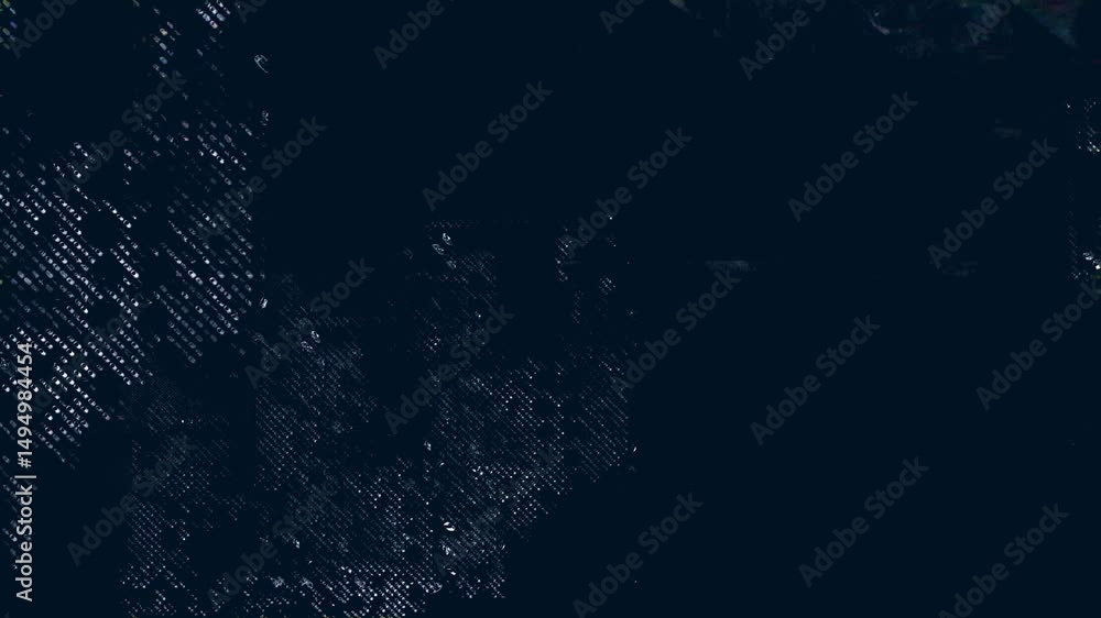 Poster abstract glitch art with distorted pixelated patterns and dark tones