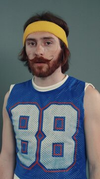 Discover the vibrant and bold Retro Sports Fashion with stylish 88 jersey and headband design