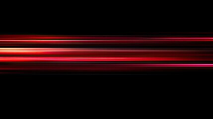 Abstract digital design with horizontal red light trails.