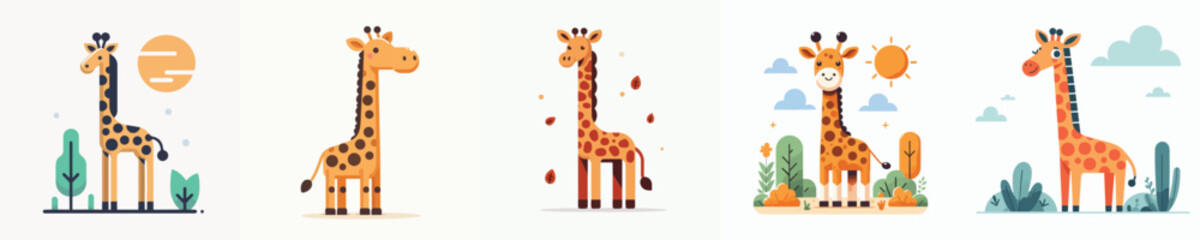 Vector of a giraffe