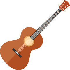 Fototapeta premium illustration on guitar musical instrument