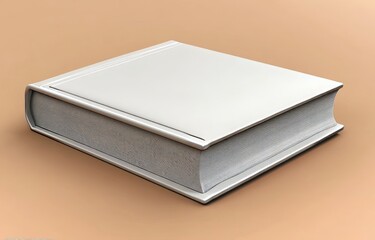A blank book cover mockup layout design featuring shadows is presented in a modern illustration for branding
