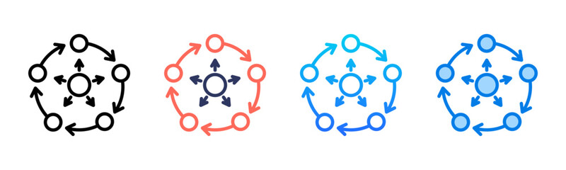 Dataflow icon sheet multiple style collection