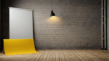 solid background single yellow color product Banner 