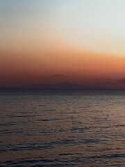 sunset over the sea