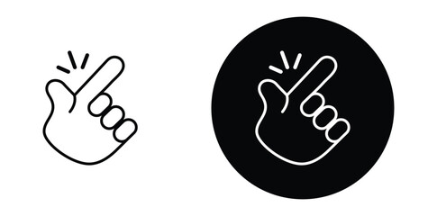 Obraz premium hand snap gesture icon vector illustration.