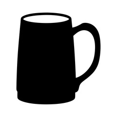 Silhouette of a classic beer mug, ready for a refreshing beverage