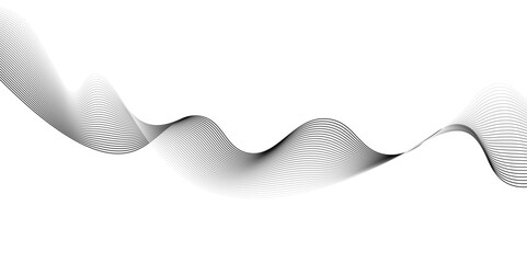 abstract black wave background,Dynamic wave pattern modern, Abstract wave element for design,Modern grey wave on white background. Blending line background,