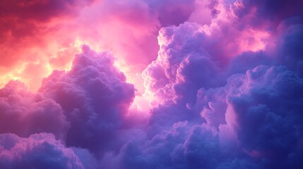 Dramatic celestial vista unveiling a gradient sky with vibrant clouds