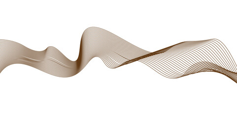 Abstract brown wave line gradient color background.brown wave modern stream background.  Design element for technology, science, business, music, equalizer