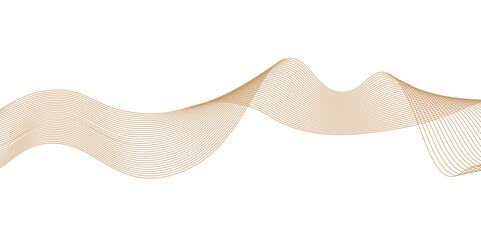 Abstract brown wave line gradient color background.brown wave modern stream background.  Design element for technology, science, business, music, equalizer