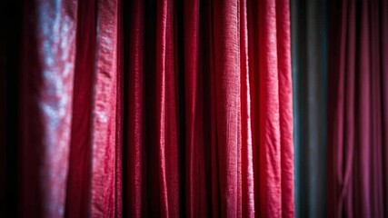 Red curtain section. Solo video, great for background utilization.