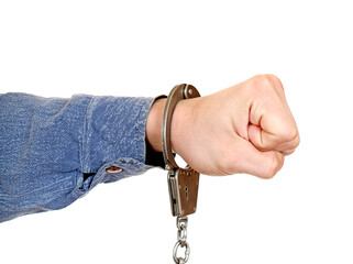 Handcuffs on a Hand