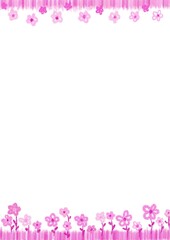 Fototapeta premium pink flower frame