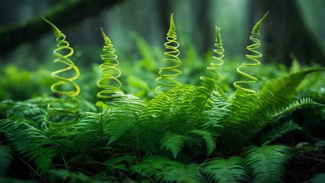 Vast view of fern leaves.