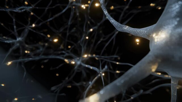 An abstract representation of the mind showcasing interconnected neural pathways glittering like constellations with bright mnemonic symbols emerging and dissolving illustrating the