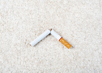 Broken Cigarette closeup