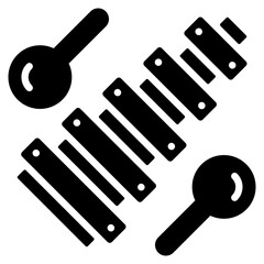 Xylophone glyph icon