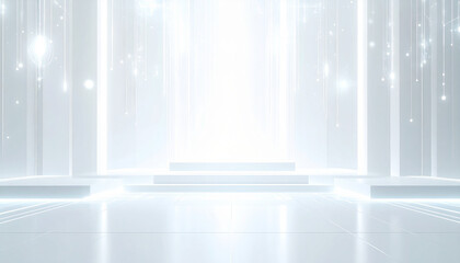 光に包まれたホワイトステージと幻想空間