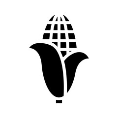 Corn icon vector for farm branding and packaging