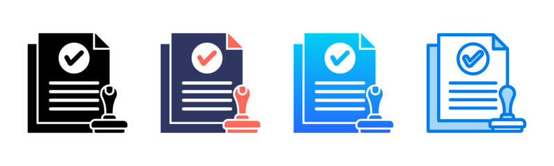 Approvals icon sheet multiple style collection