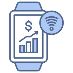 Wearable Technology Blue Icon