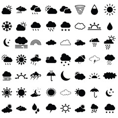 clouds icons shape , design and style in different forms