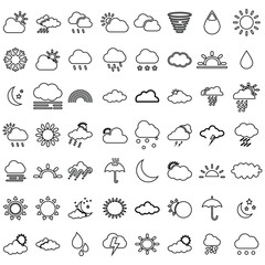 clouds icons shape , design and style in different forms