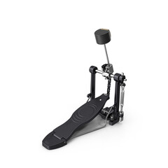 Black Drum Pedal Isolated on White Background