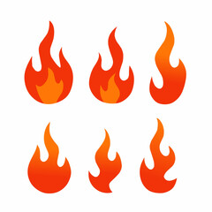 vector illustration of a fire