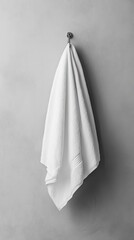 White Towel Hanging on a Hook