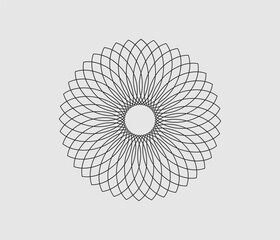 Flower mandala design. Creative floral mandala design layout.
