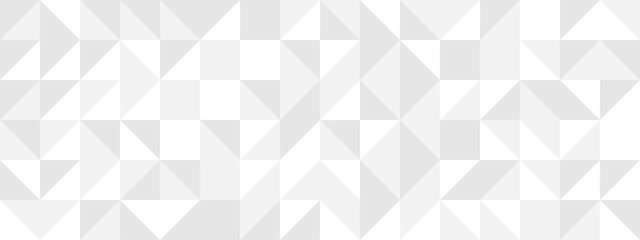 Fototapeta premium White seamless background of triangles in modern style, flat vector illustration. Cover of gray geometric shapes in retro texture for web design or postcard.