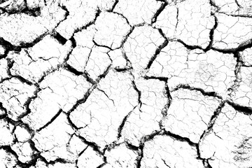 Texture soil dry crack background pattern of drought lack of water of nature white black old broken.