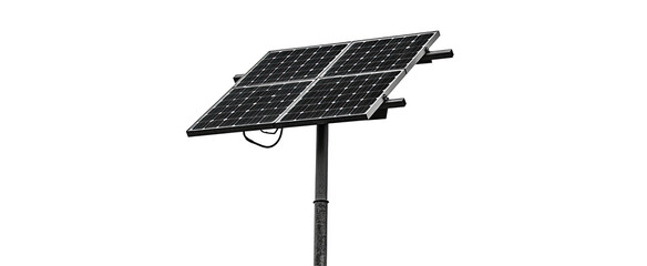 Solar Panel Mounted on a Pole